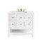 James Martin Vanities Breckenridge 36in Single Vanity, Bright White w/ 3 CM Arctic Fall Top 330-V36-BW-3AF - alternate 1